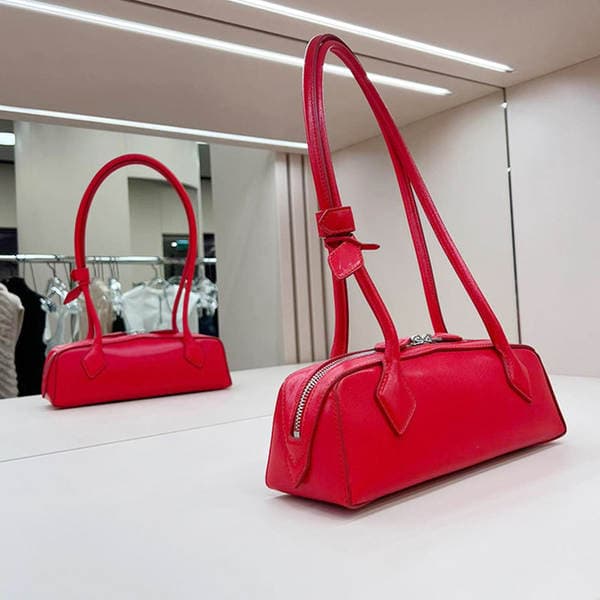 Niche Cowhide French Baguette Bag Retro Underarm Bag for Women Luxury AL Genuine Leather Handbag Shoulder Bag