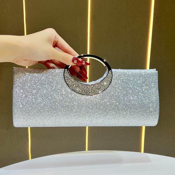 Cross-Border New Evening Bag Sparkling Handbag Versatile Banquet Shoulder Crossbody Bag Luxury Diamond-Encrusted Elegant Clutch
