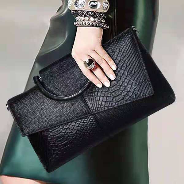 Women's Genuine Leather Clutch 2026 New Arrival Top Grain Cowhide Crossbody Bag Fashion Elegant Banquet Handbag Small Bag