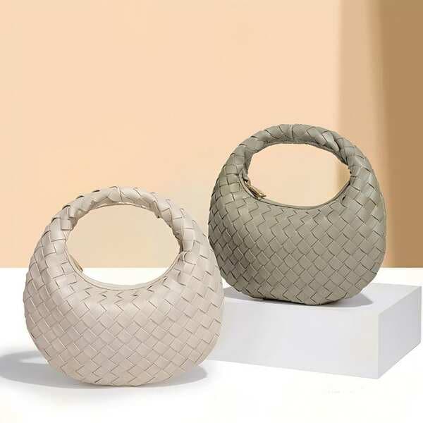 Cross-Border Hand-Woven Dumpling Bag For Women, Luxury Niche Handbag, High-End Underarm Crescent Bag, Factory Stock Wholesale
