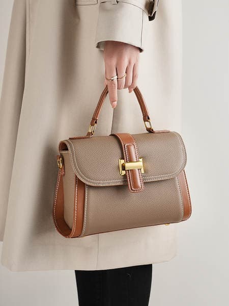 Top Grain Cowhide Leather Bag High-End Texture Fashion Handbag Crossbody Bag Niche Luxury Shoulder Bag Versatile Genuine Leather For Women