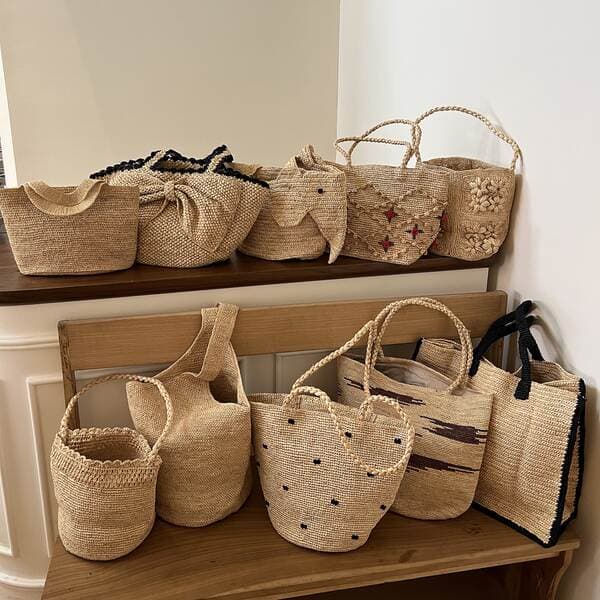 Women's Raffia Woven Bag - Summer Beach Vacation Style Shoulder Handbag, Korean Style Straw Bag