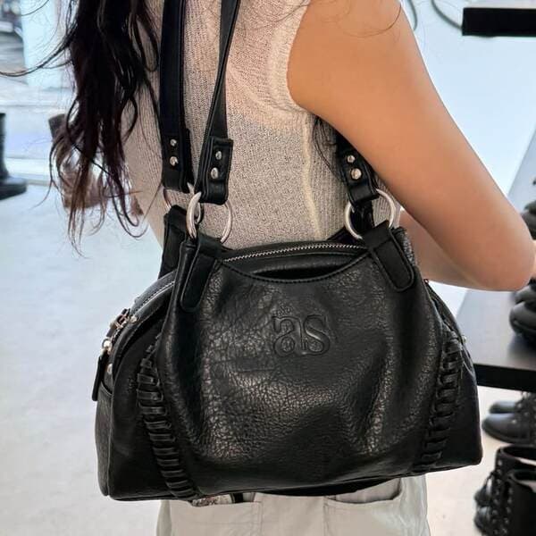 Korean Ason Hobo Leather Motorcycle Bag For Women - Niche Large Capacity Tote, Shoulder, Underarm And Handbag