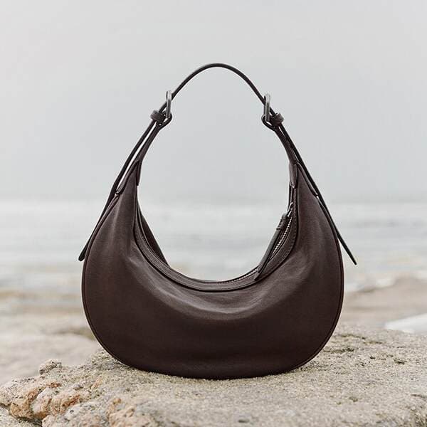 New Hot-Selling Cross-Border Vegetable-Tanned Leather Crescent Hobo Bag Retro Genuine Leather Shoulder Underarm Bag Versatile Crossbody Bag For Women