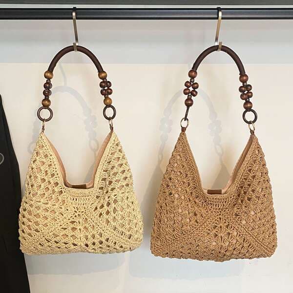 Large Capacity Woven Bag For Women 2025 New Summer Beach Vacation Straw Bag Versatile Commuter Shoulder Tote Bag