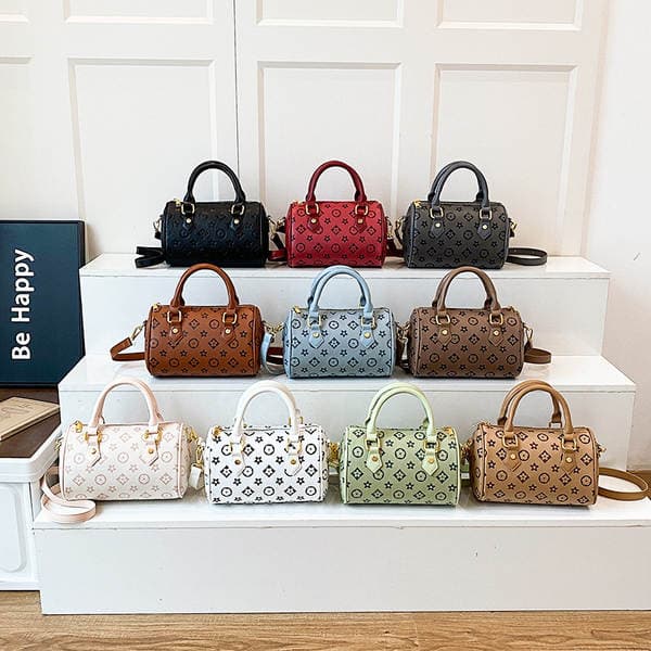 Fashion Printed Handbag Large Capacity Versatile Commuter Boston Bag For Women Luxury Single Shoulder Crossbody Bag
