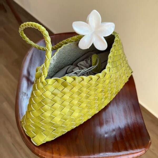 French Retro Hand-Woven Dumpling Bag For Women, Versatile Niche Vintage Underarm Bag, Basket-Style Shoulder Handbag