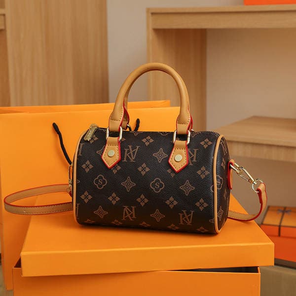 2025 New Women's Boston Bag Pillow Bag Classic Monogram Simple Fashion Versatile Handbag Crossbody Shoulder Bag