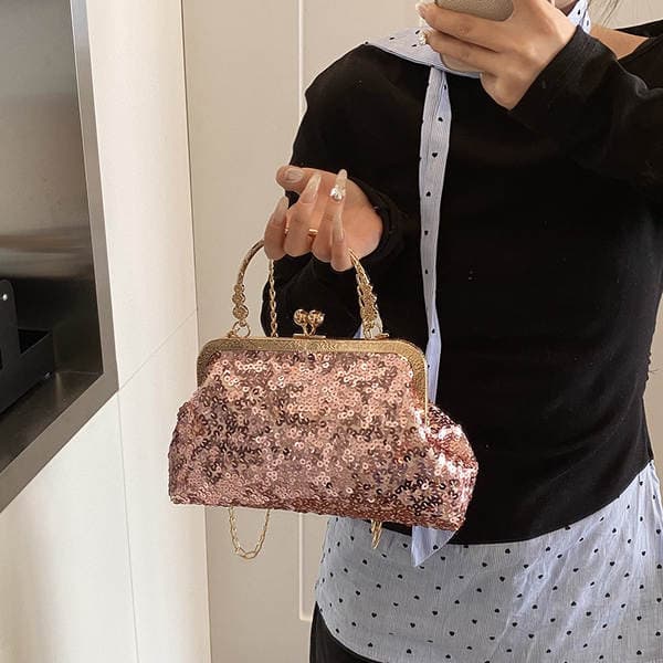 Elegant Socialite Style Banquet Handbag For Women, Evening Party Clutch, Formal Dress Bag, Chain Crossbody Square Bag Wholesale