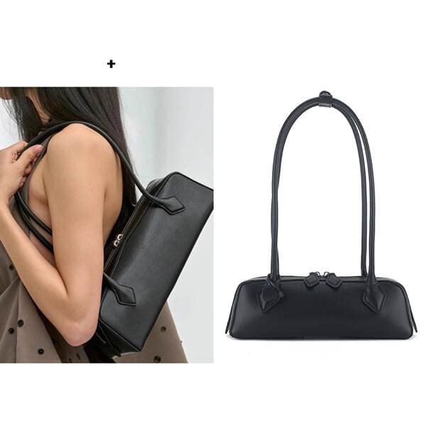 Baguette Bag French Niche Retro Underarm Bag Genuine Leather Women's Commuter Fashion Shoulder Handbag