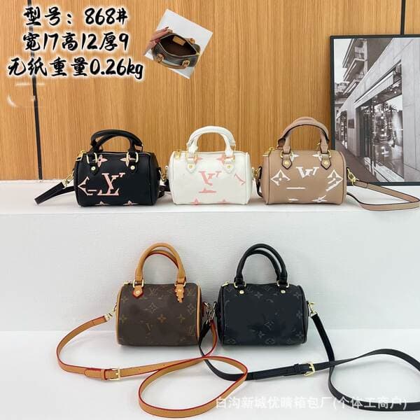 2025 Lvjia Cross-Border Retro Women's Large Capacity Boston Pillow Bag Luxury Versatile Commuter Phone Bag