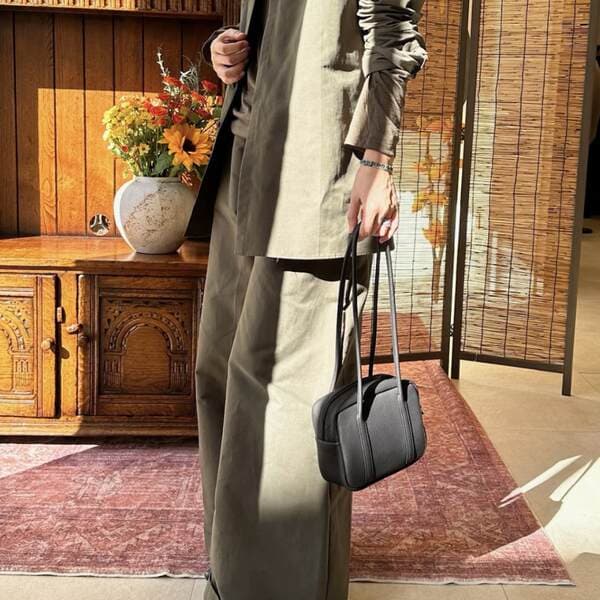 2025 Japan Niche Boston Bag With Adjustable Strap Aeta Genuine Leather Tofu Handbag Women's Crossbody Small Square Bag