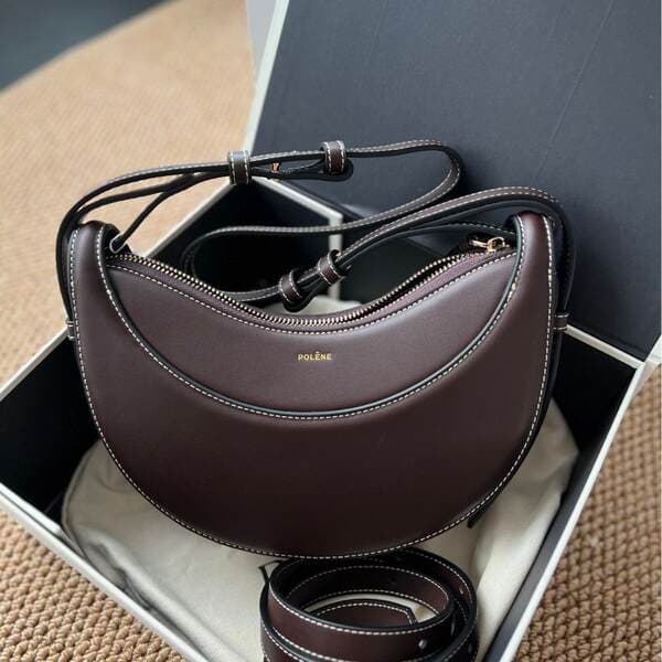 French Niche Crescent Bag 2025 New Arrival Luxury Saddle Bag Single Shoulder Crossbody Underarm Bag For Women Retro Half Moon Bag