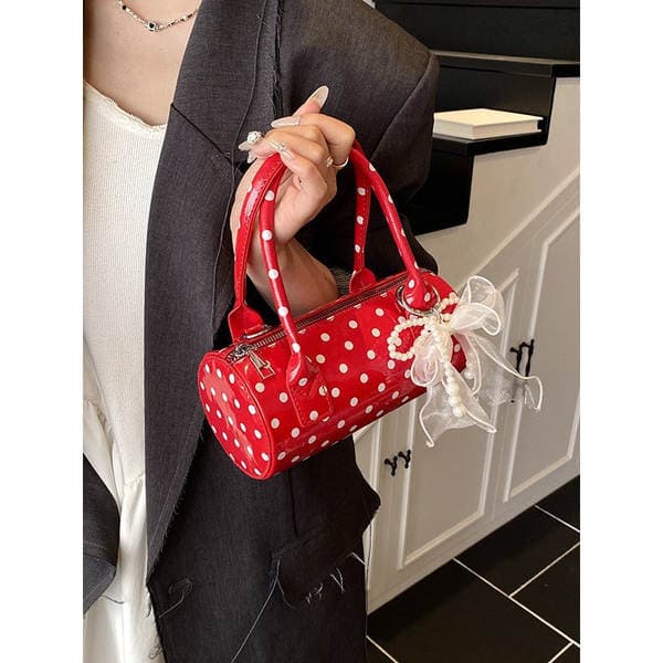 2025 New Korean Summer Handbag Small Tote Bag For Women High-End Polka Dot Niche Pillow Bag Shoulder Crossbody Bag