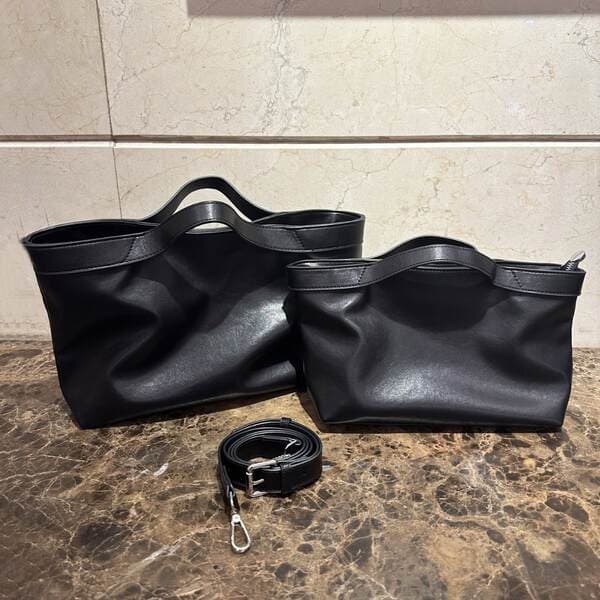 Minimalist Soft Leather Tote Bag For Women 2025 New Large Capacity Commuter Handbag Casual Crossbody Bag