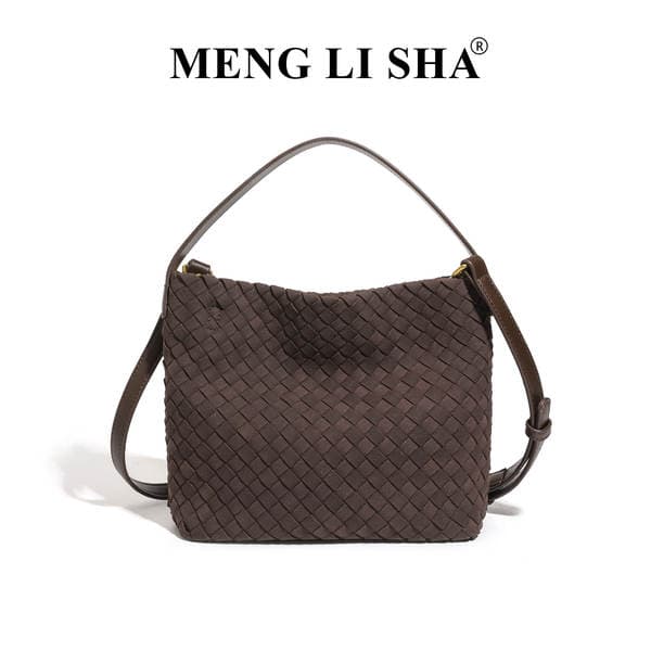 Women's 2026 New Luxury Woven Bucket Bag - Versatile Commuter European & American Fashion Shoulder Crossbody Tote Bag