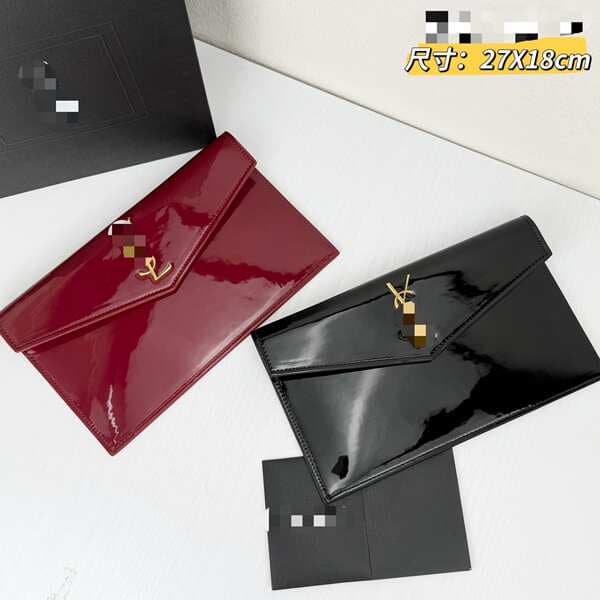 2025 New Patent Leather Clutch Bag For Women Luxury Envelope Bag Crocodile Embossed Genuine Leather Evening Bag Designer Handbag