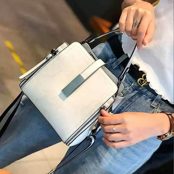 Genuine Leather Bucket Bag For Women, Soft Cowhide Handbag, Vintage Shoulder And Crossbody Bag, Versatile Casual Designer Bag