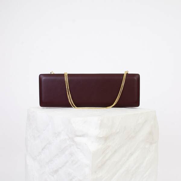 2025 New Long Hard Shell Clutch Bag For Women Retro Box Bag For Parties, Banquets And Evening Events