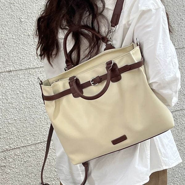 Dual-Use Large Capacity Student Backpack For Women 2026 New Laptop Bag Commuter Shoulder Crossbody Tote Bag