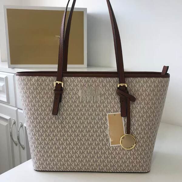 MK Shopping Bag for Women 2024 New Genuine Leather Large Capacity Shoulder Bag Luxury Commuter Cowhide Tote Bag