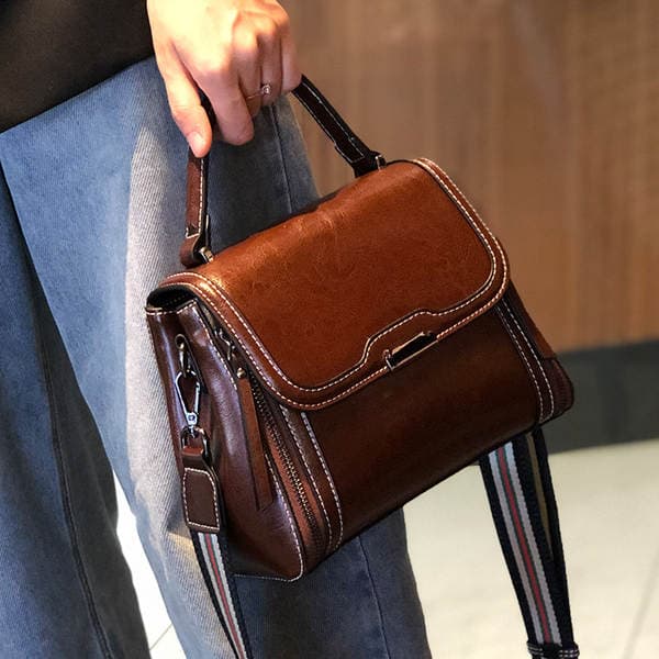 Women's New Fashion Shoulder Crossbody Bag Trendy Versatile Large Capacity Premium Genuine Leather Handbag