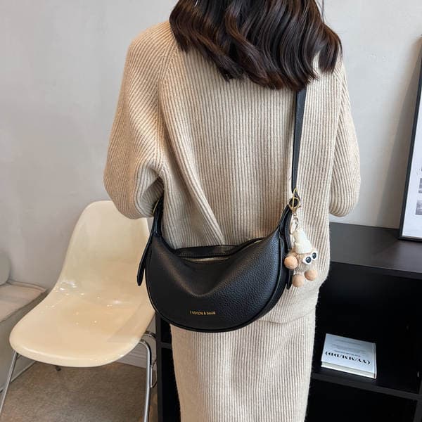 Textured Soft Leather Women's Fashion New Casual Versatile Crossbody Bag Niche Design Shoulder Dumpling Bag