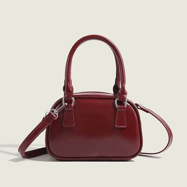 2025 New Red Underarm Bag For Women Korean Style Niche Design Small Square Handbag Luxury Crossbody Bowling Bag