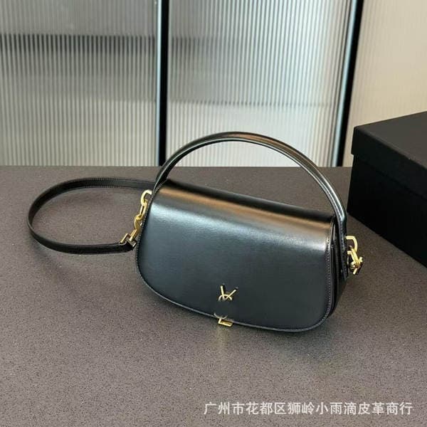 Voltoire Half-Moon Saddle Bag - Minimalist Cowhide Leather Shoulder Bag For Women