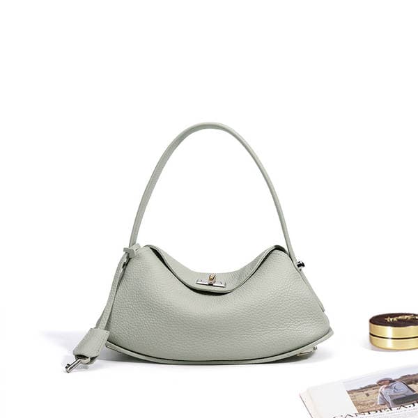 2026 Spring Collection Top Grain Cowhide Fashion Single Shoulder Women's Bag Simple Niche Handbag Genuine Leather Luxury Crossbody Bag