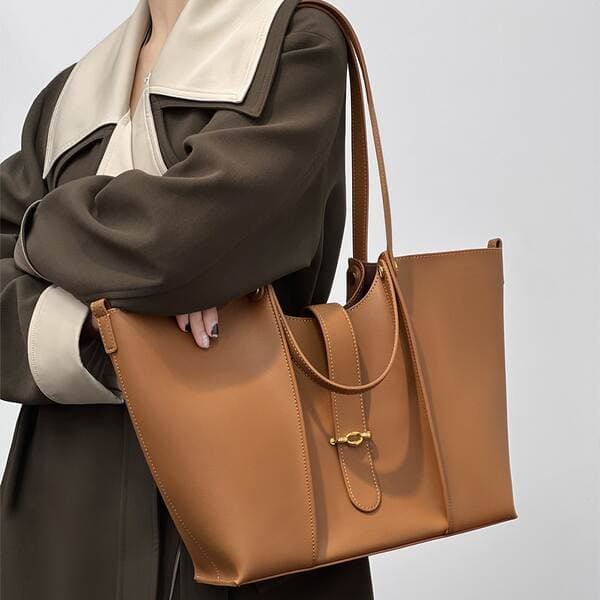 Textured Large Tote Bag For Women, High-Capacity Luxury Handbag, 2025 Summer New Arrival Stylish Shoulder & Crossbody Bag
