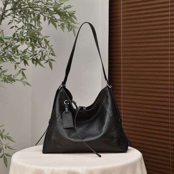 2025 New Arrival Top Grain Vegetable-Tanned Cowhide Tote Bag Large Capacity Shoulder Bag Genuine Leather Crossbody Bag Versatile Commuter Handbag For Women