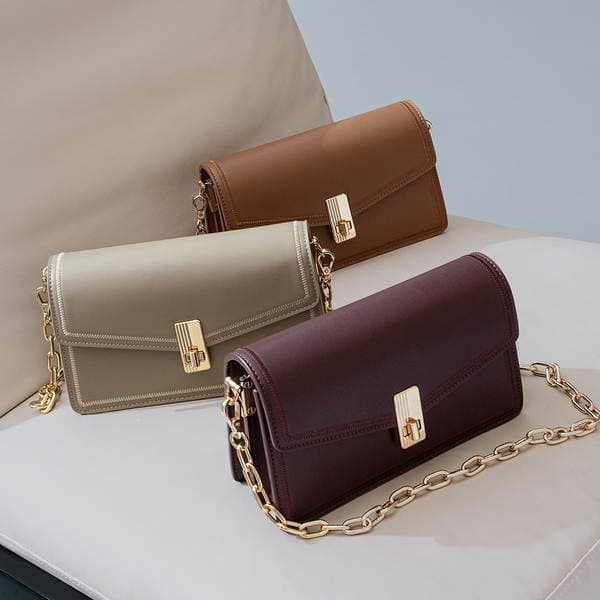 Fashion Versatile Commuter Small Square Bag Luxury Genuine Leather Women's Handbag Crossbody Bag Shoulder Phone Bag