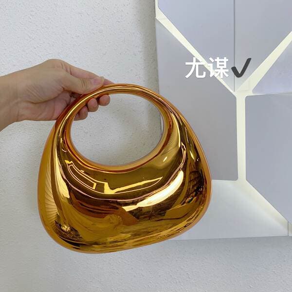 Luxury High-Gloss Acrylic Fashion Box Bag - Candy Color Oval Cloud Shell Clutch & Crossbody Bag For Women