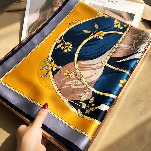 Wholesale Pure Mulberry Silk Square Scarf For Women, Spring/Autumn 90cm Luxury Versatile Scarf, Elegant Shawl Necktie For Gifting