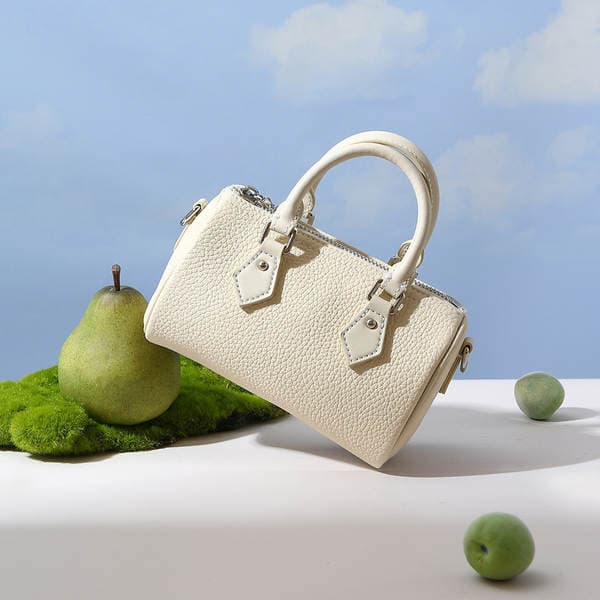 New Fashion Trendy Genuine Leather Women's Bag Casual Simple Shoulder Crossbody Bag Commuter Handheld Boston Bag