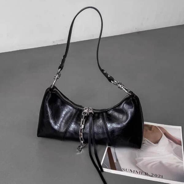 French Niche Design Women's Bag 2025 New Fashion Baguette Underarm Bag Textured Versatile Shoulder Bag