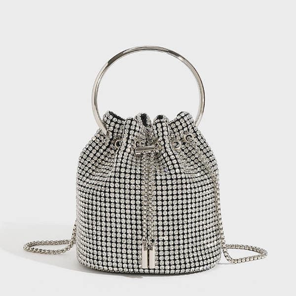 Cross-Border Hot Sale Evening Diamond Bag 2026 Spring New Fashion Chain Rhinestone Single Shoulder Crossbody Bucket Bag Wholesale