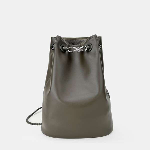 Genuine Leather Andiam Bucket Bag For Women 2026 New Bowknot Tote Large Capacity Shoulder & Handbag For Commuting