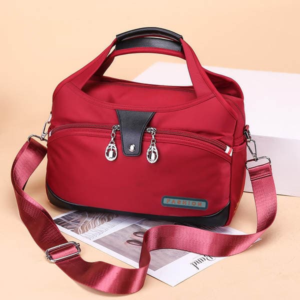 Fashion Lightweight Oxford Cloth Korean Style Women's Casual Large Capacity Water-Repellent Travel & Shopping Tote Shoulder Crossbody Bag