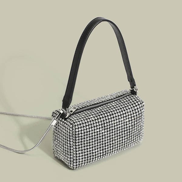 Rhinestone Full Diamond Bag - Luxury Underarm Bag, Evening Clutch, Sparkling Handbag For Women