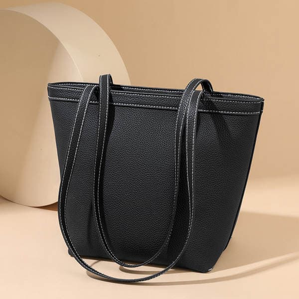 Women's 2026 New Handbag Top Grain Cowhide Leather Fashion Shoulder Bag Elegant Versatile Luxury Simple Tote Bag