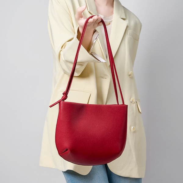 New Saddle Style Women's Minimalist Commuter Luxury Shoulder Bag, Small Summer Handbag, Versatile Genuine Leather Crossbody Bag