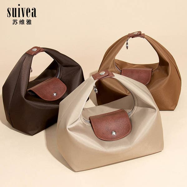 2026 Spring/Summer New Waterproof Nylon Korean Ins Style Underarm Dumpling Bag Large Capacity Commuter Crossbody Bag For Women
