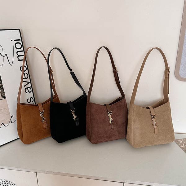 Cross-border Poplar Forest New ROSE Style Underarm Bucket Bag Large Capacity Shoulder Commuter Women's Bag