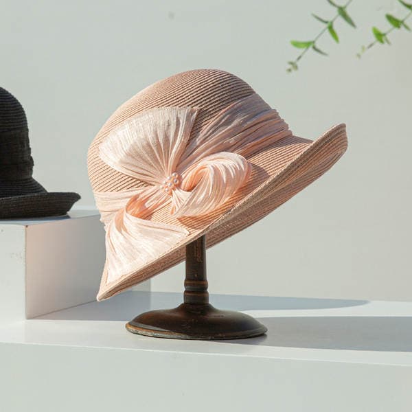 High-End Real Silk Linen Straw Hat For Women, Foldable Sun Hat, Rolled Edge Beach Hat, Summer Korean Style Versatile Sun Hat Wholesale
