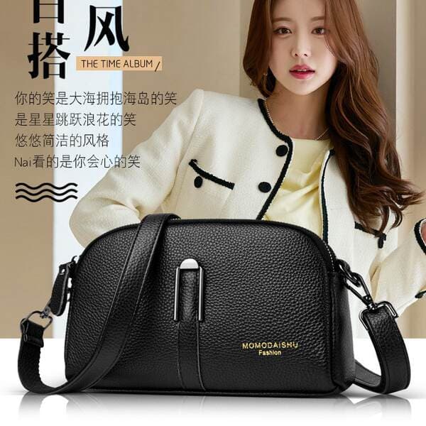 Retro Genuine Leather Small Square Bag Winter Edition Women's Crossbody Bag Simple Versatile Shoulder Bag Luxury Crossbody Bag