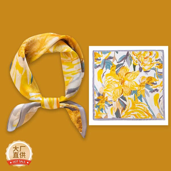 Valentine's Day Gift Mulberry Silk Scarf Premium Silk Small Square Scarf 53cm Silk Necktie For Women