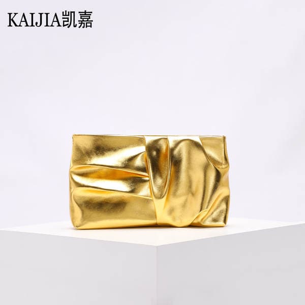 Cross-Border Luxury Minimalist Clutch Bag - Trendy Niche Pleated Cloud Bag Fashion Women's Evening Bag