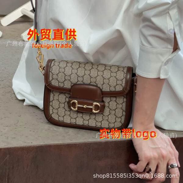 Direct Supply Cross-Border Classic Monogram Logo Saddle Bag Horsebit 1955 Vintage Shoulder And Crossbody Bag
